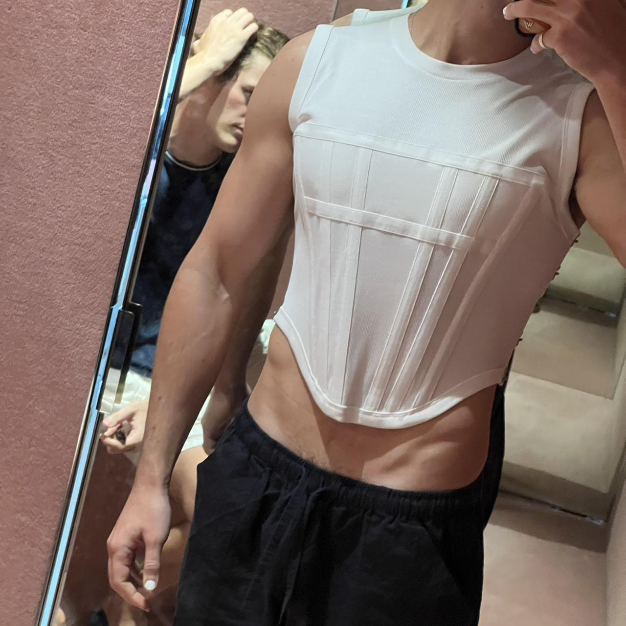 Dion LEE アイボリー コルセットタンクトップ Dion Leeのホワイト Corset タンクトップがセール中