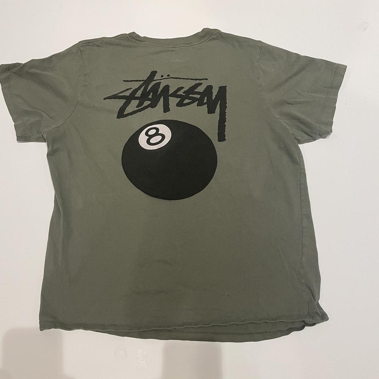 Y2K Vintage Stussy 8 ball tee army green. This piece... - Depop