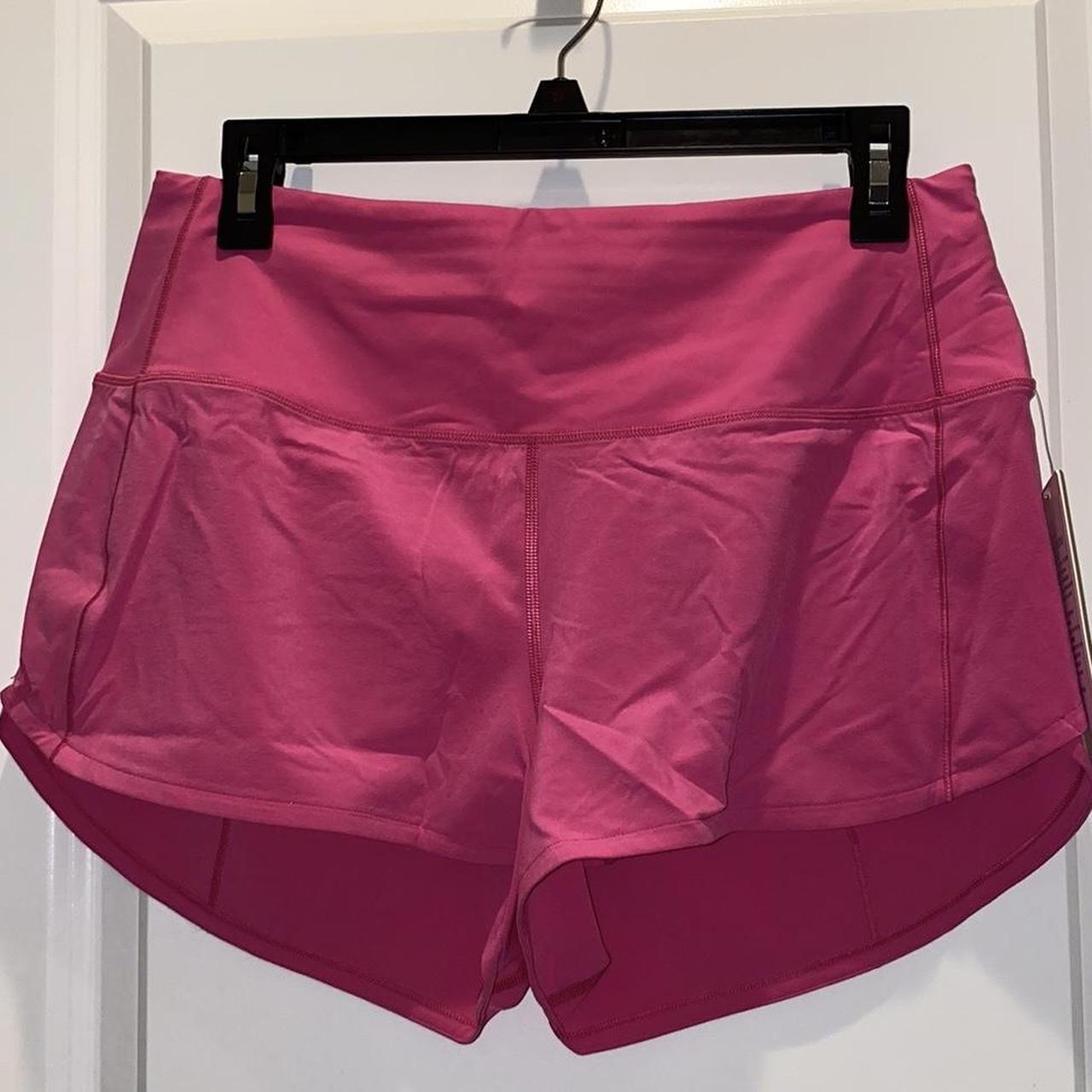 Sonic pink speed up Lululemon shorts 2.5 inch new - Depop