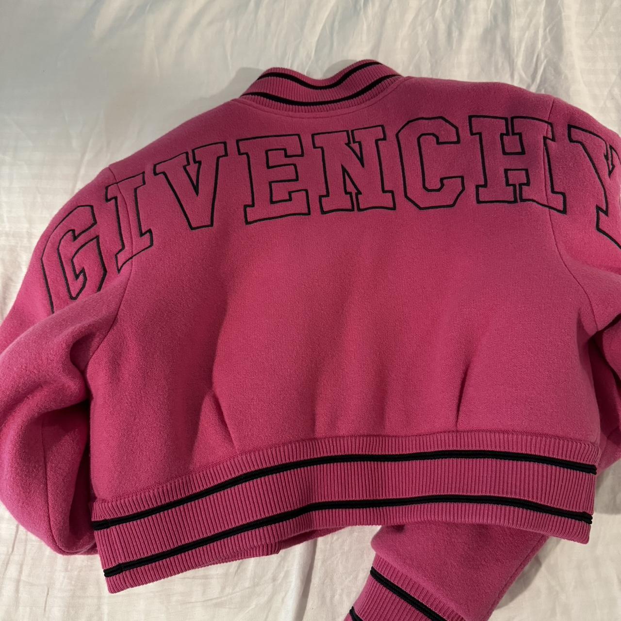 Hot pink Givenchy crop jacket - Depop