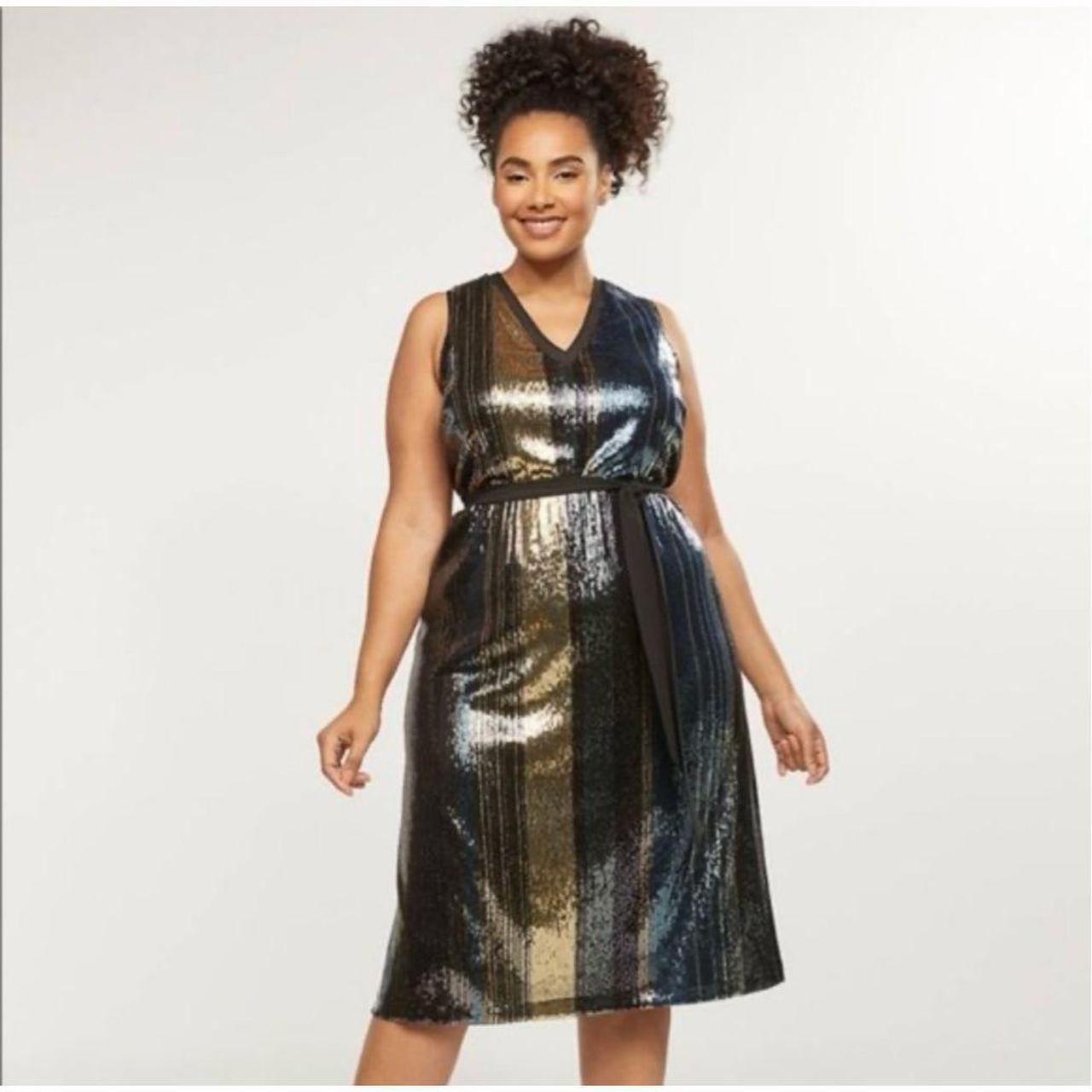 Lane bryant gold fashion dress