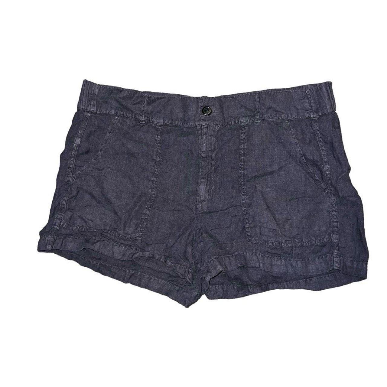 LOU GREY FOR LOFT Dark Grey 100% Linen Shorts