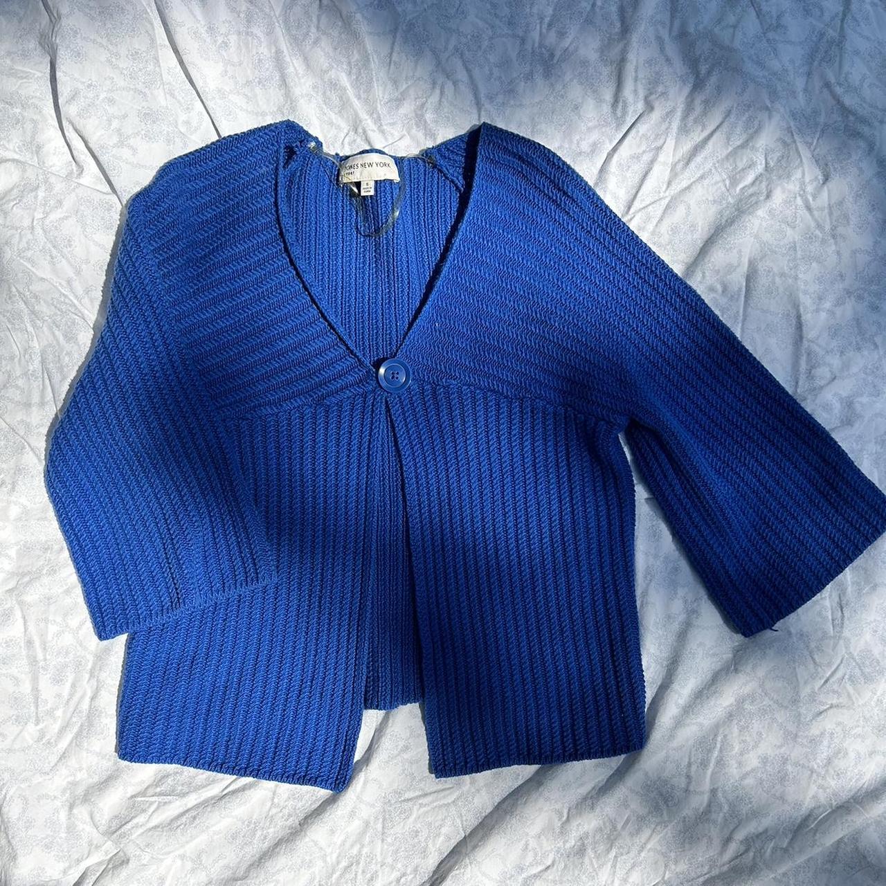 Jones New York Women's Blue Jumper | Depop