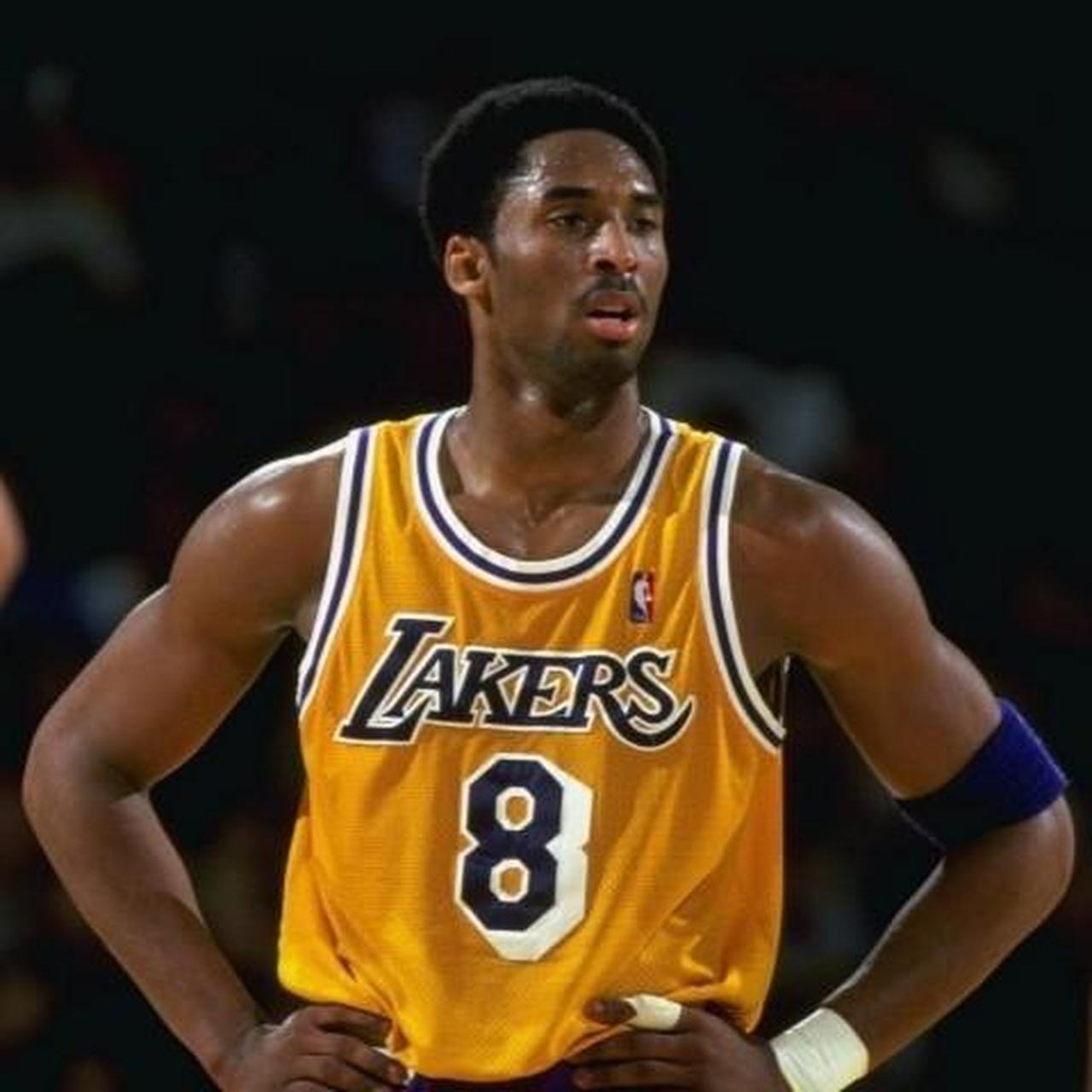 Kobe Bryant Los Angeles Lakers #8 Blue Script - Depop