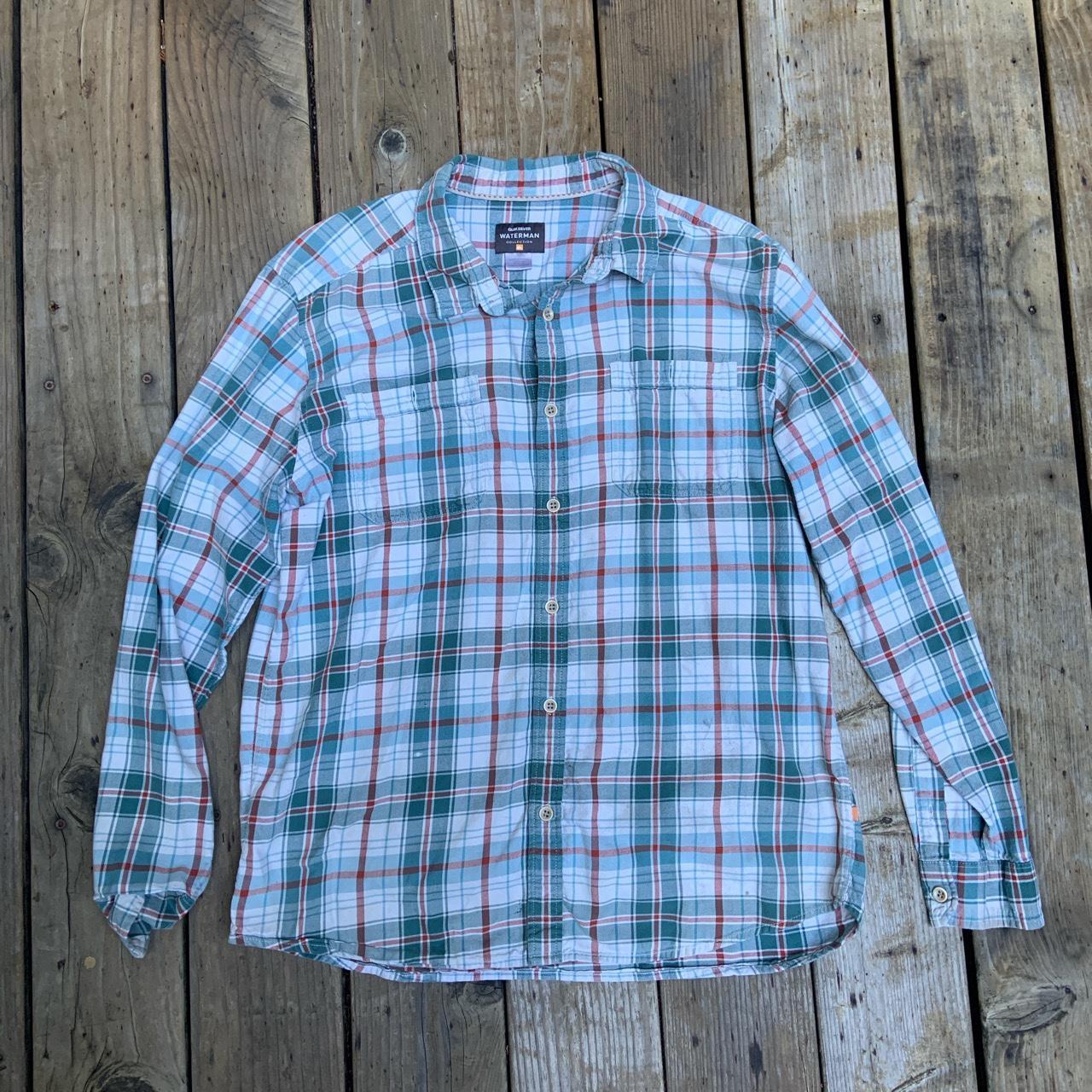 Quicksilver flannel good condition! major flaw as... - Depop