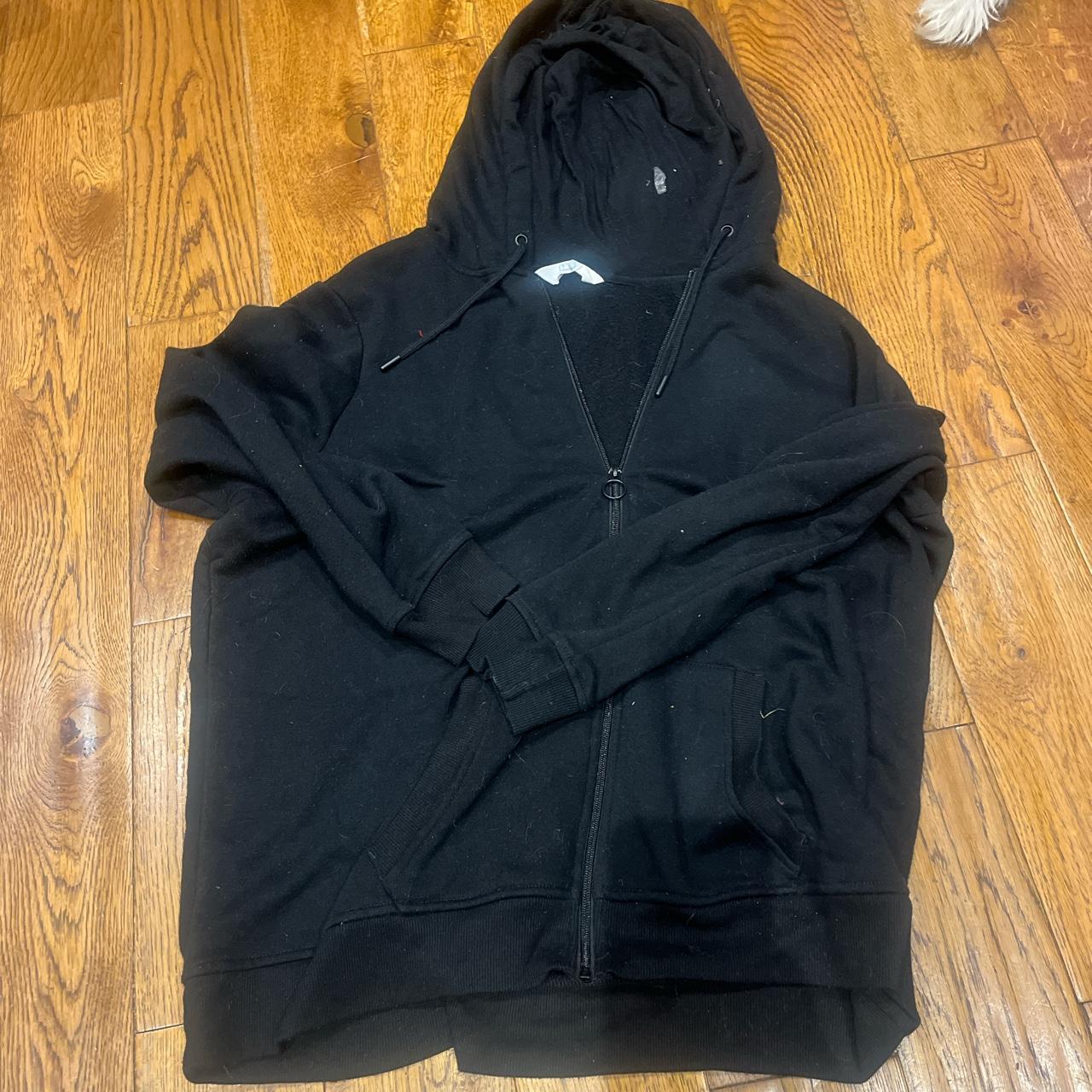 primark black zip up hoodie • never worn • super... Depop