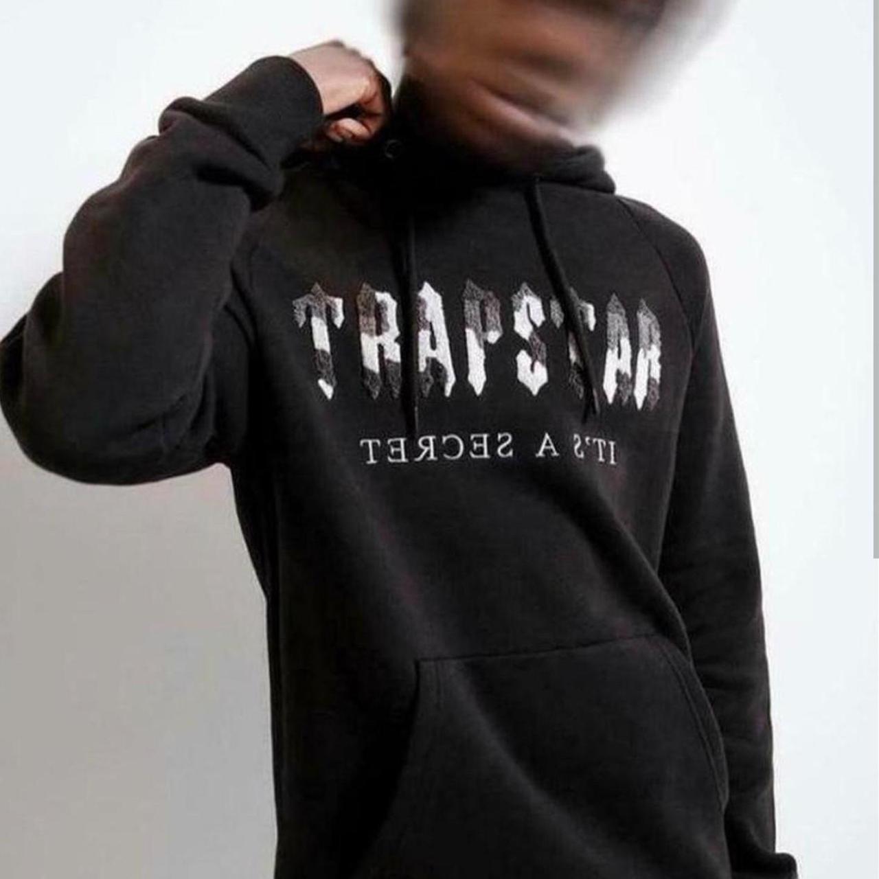 Trapstar Black and White Chenille tracksuit XS... Depop