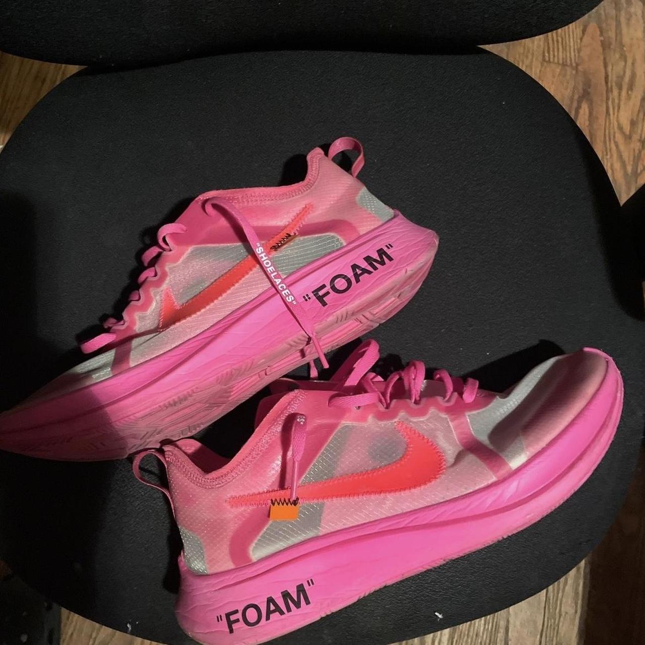 Off-White Men's Pink Trainers | Depop