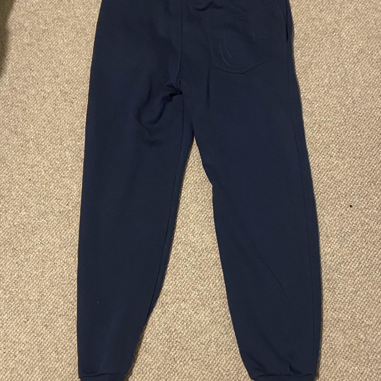 INSIGNIA BLUE ZIP-UP TRUE RELIGION JOGGERS WITH... - Depop