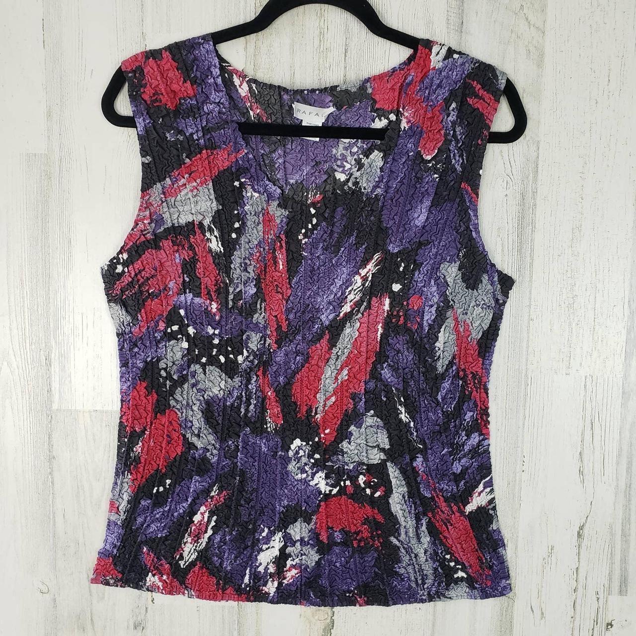 Rafael Sleeveless Scrunched Crinkle Top Womens Size Depop