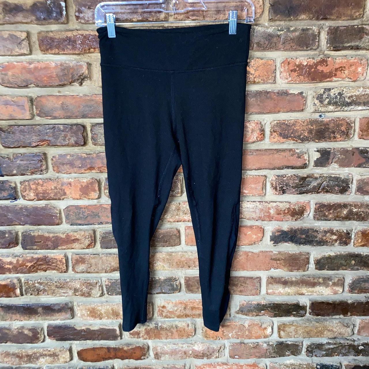 Maurices In Motion Black Sheer Mesh Strappy Leggings