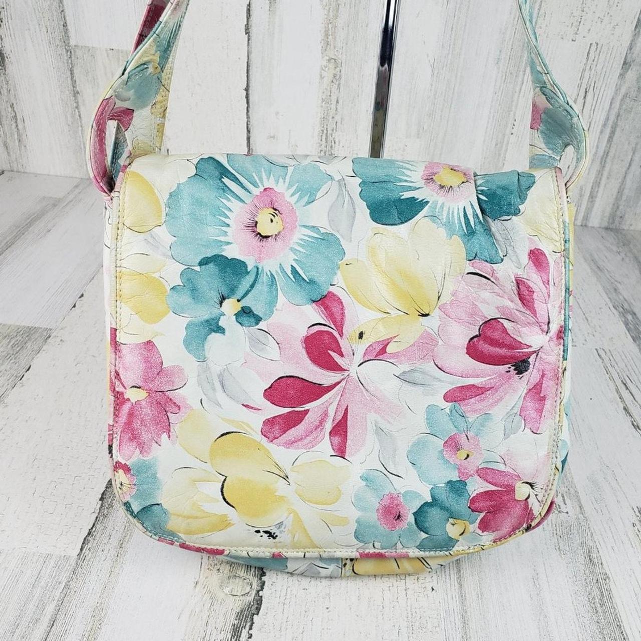 Viva of California Crossbody White Multicolored authentic Floral Purse Women's Bag