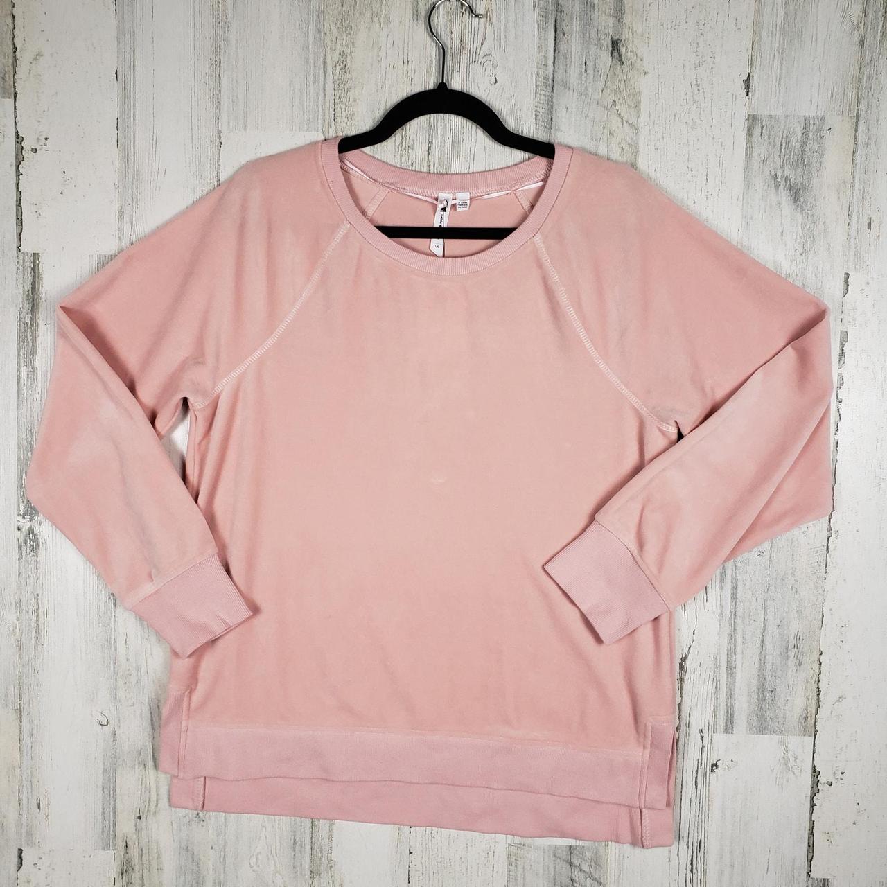 NWT Cable Gauge Pale Mauve Pink Velour Pullover. Depop