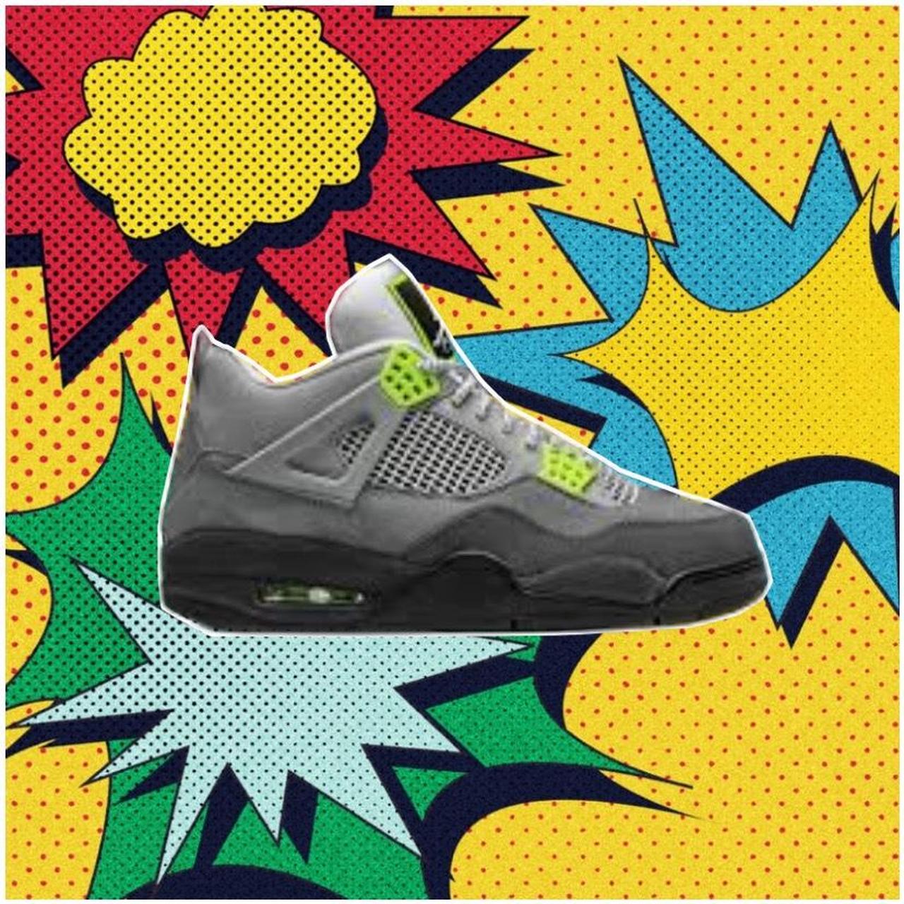 Air Jordan 4 “Neon SE” • Size 9 • Condition Good •... Depop