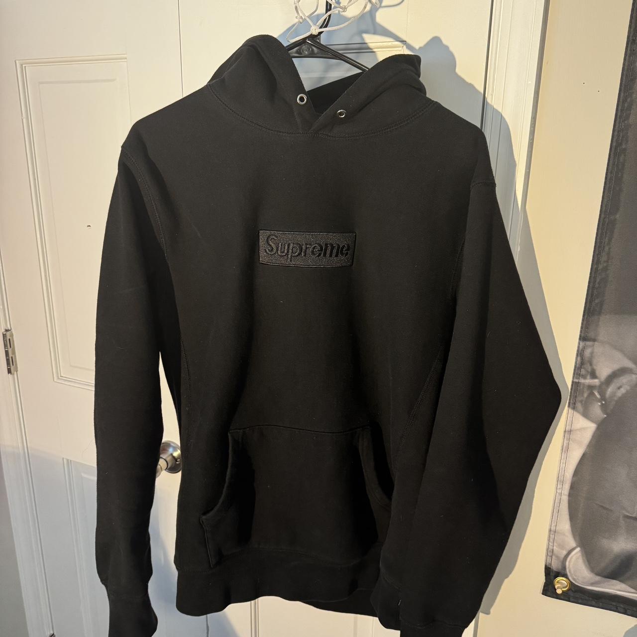 Supreme Tonal Black Box Logo Hoodie, size L, Rare...