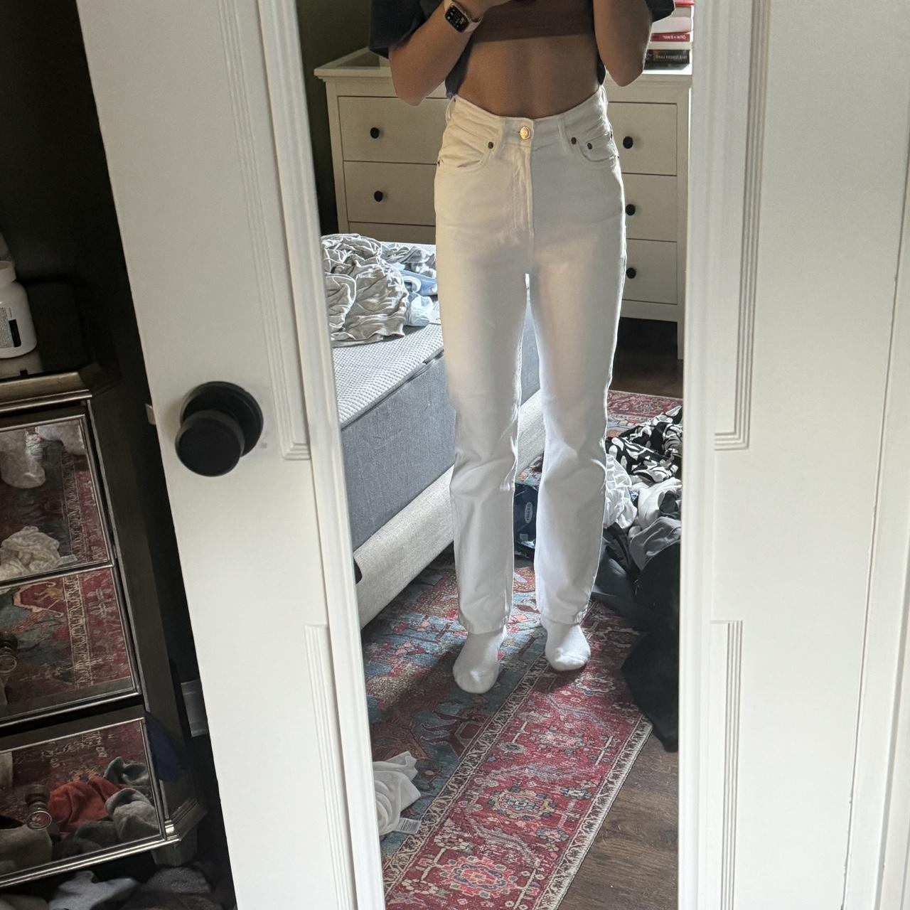 ZARA JEANS, Zara TRF high rise stove pipe jeans,