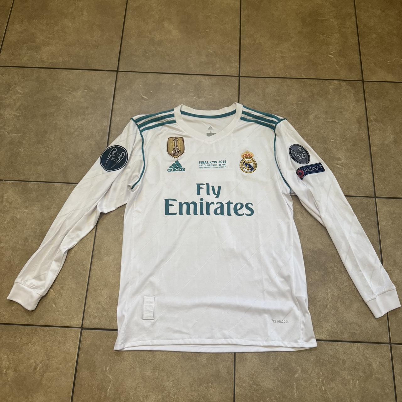 Long sleeve + short Real Madrid 2018 UCL final... - Depop