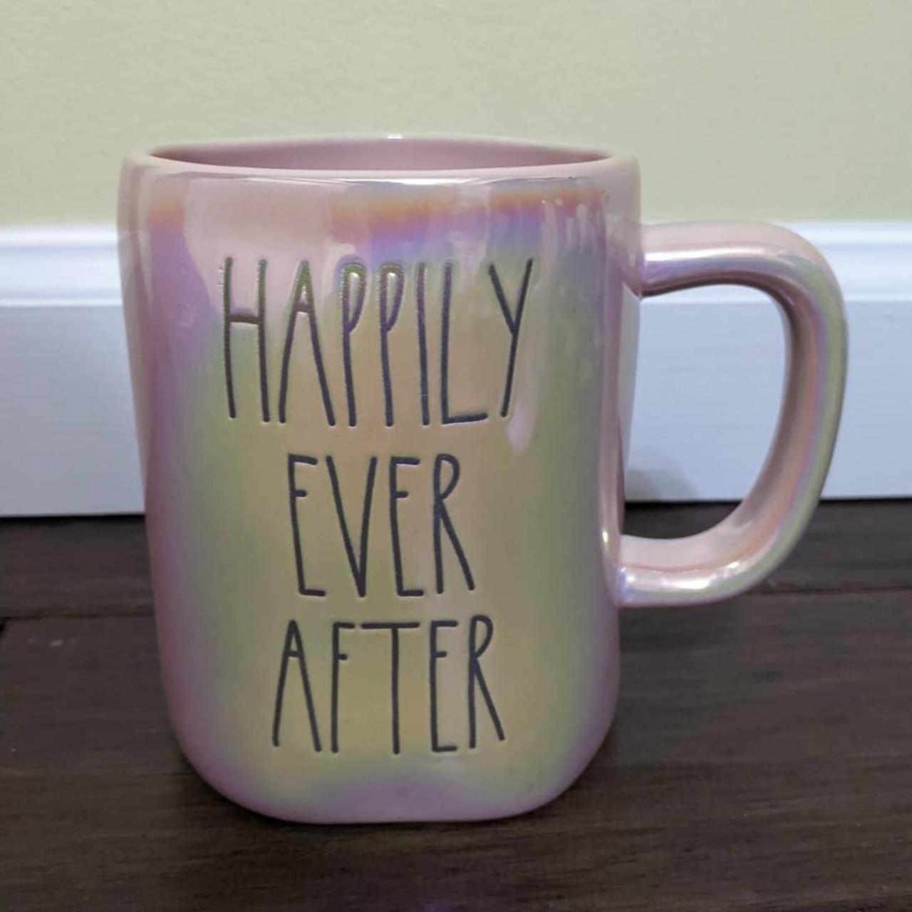 NEW Rae dunn happily ever after pink coffee mug... - Depop