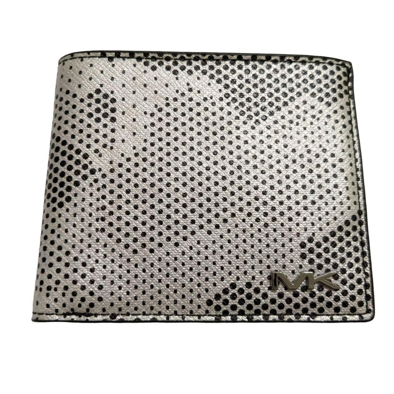 Small metallic silver Michael Kors wallet. Has soft - Depop