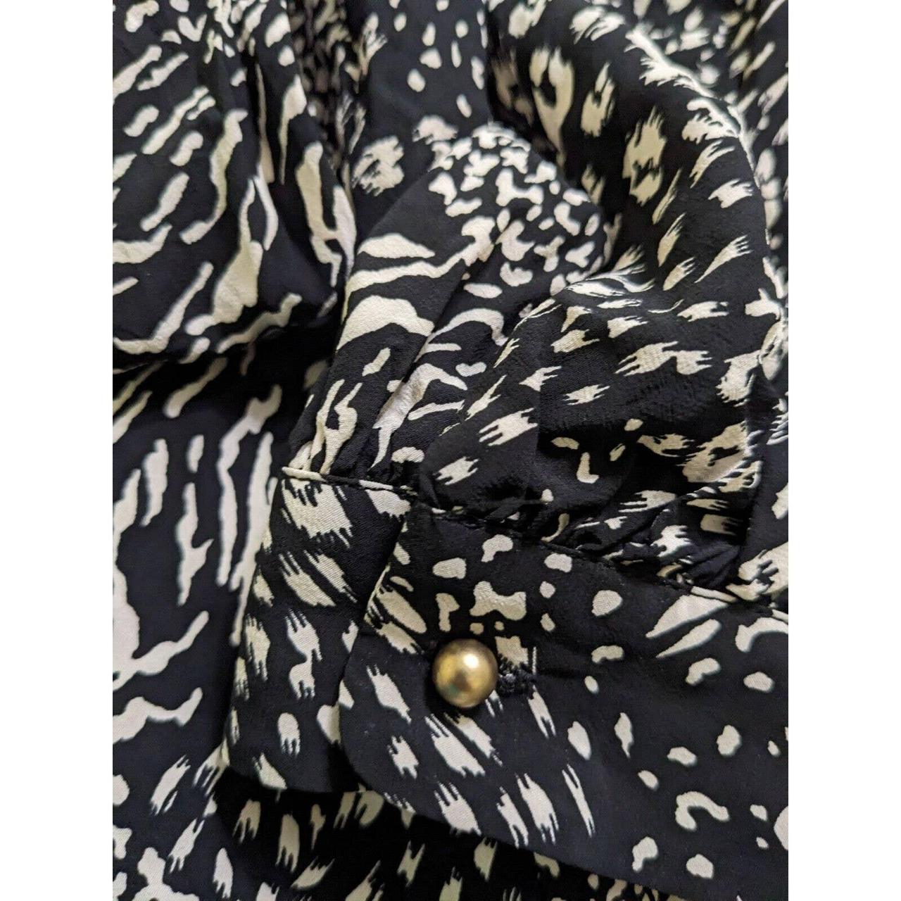 Joie black & white discount scarf print silk dress