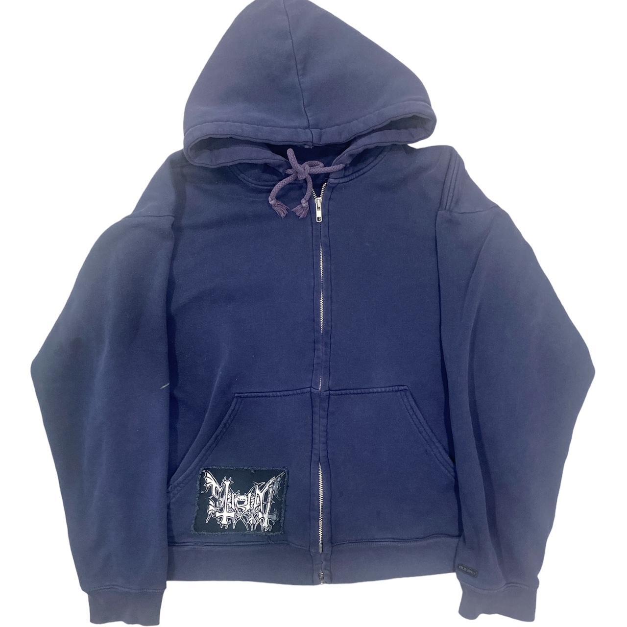 old navy zipup w stunt365 patch sewn by yours... Depop