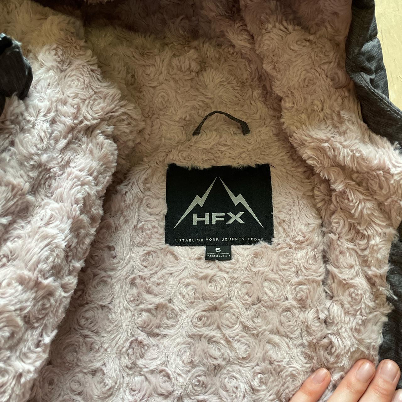 HFX Women's Grey and Pink Coat (3)