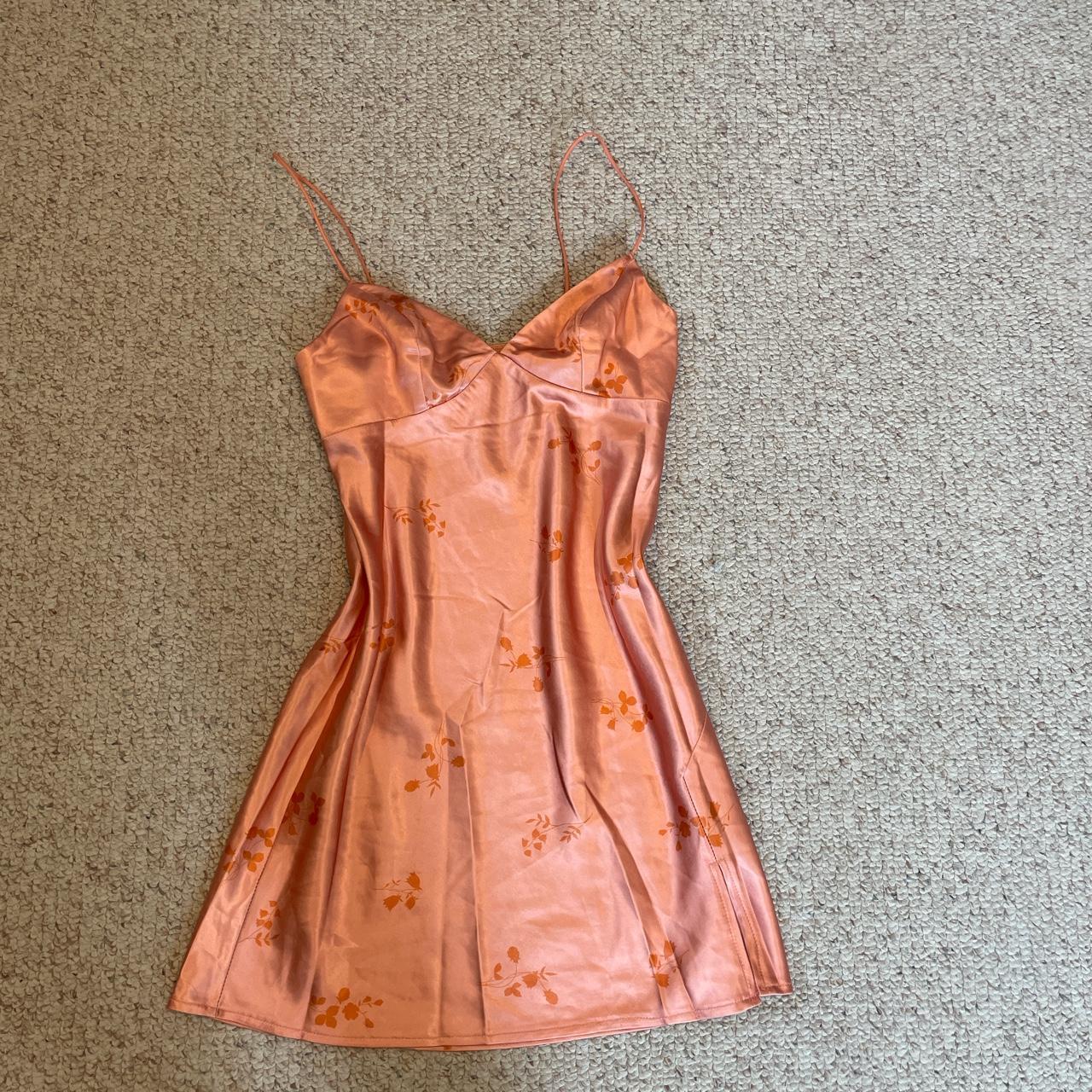 Princess Polly Women's Pink and Orange Dress Depop