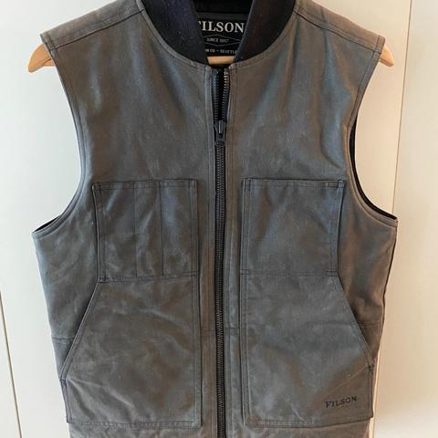 Filson tin cloth insulated work vest, size XS, good - Depop