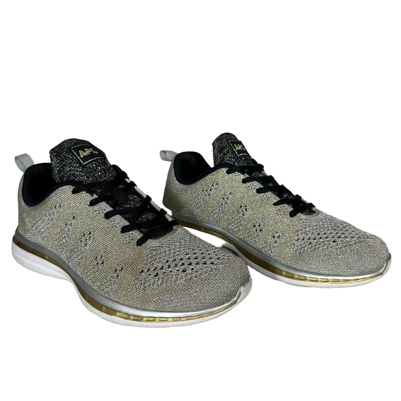 APL Techloom Pro Women s Metallic Gold Knit Running Depop