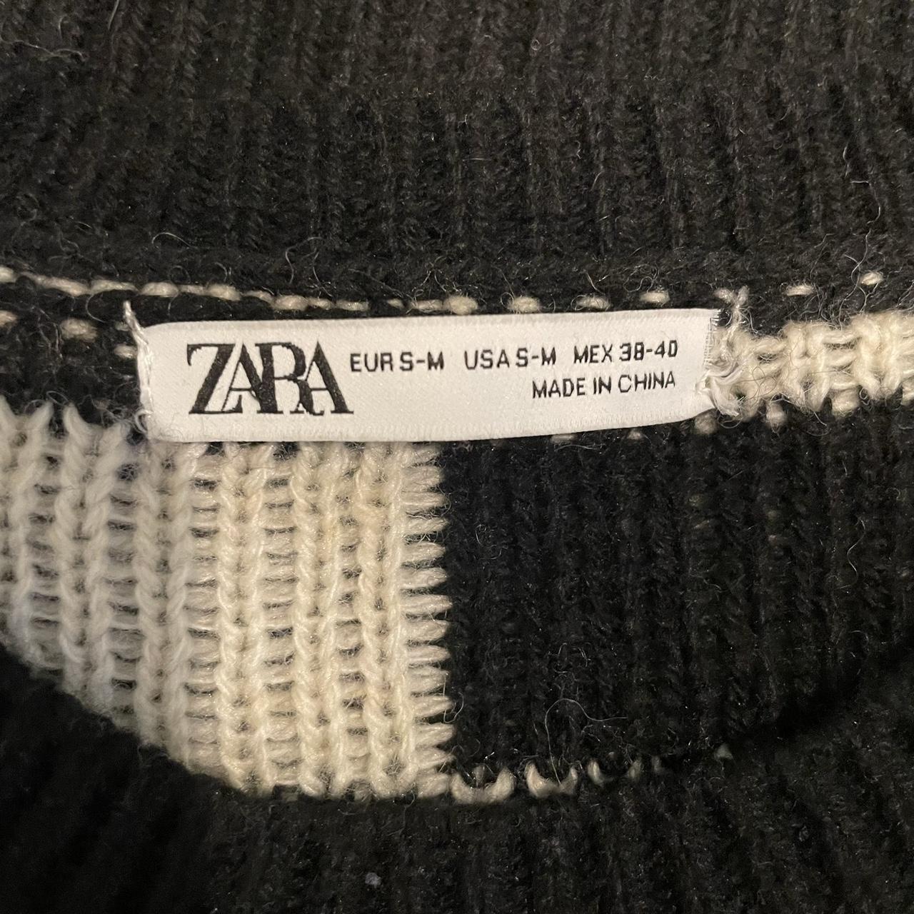 Zara - Black and White Checkered Sweater Vest DEPOP... - Depop