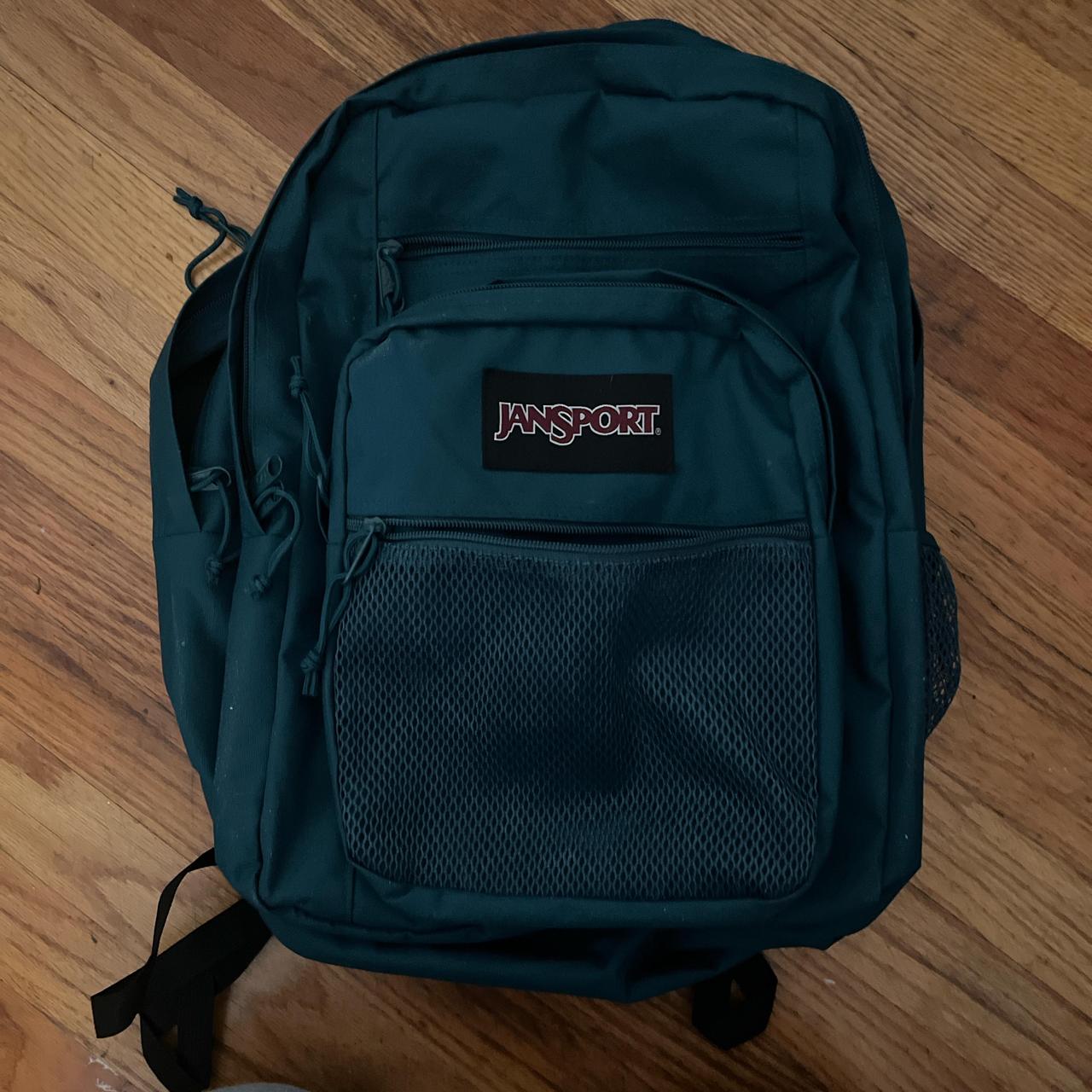Dark Teal Green Jansport Backpack Lots of... Depop