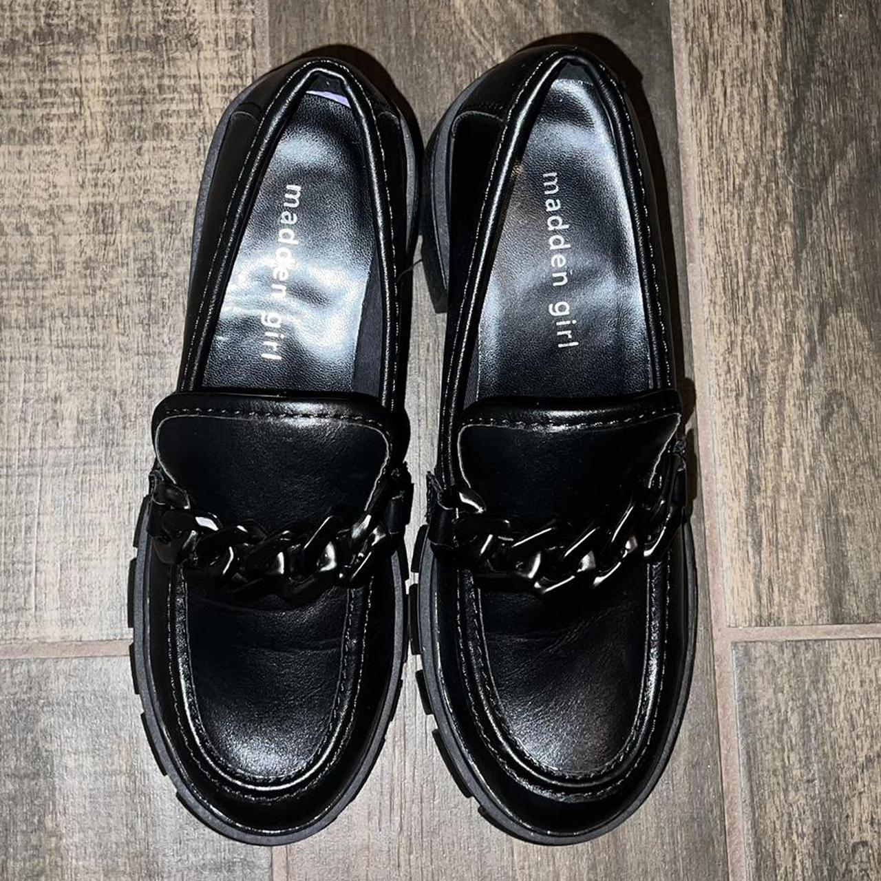 Madden Girl Women's Black Loafers Depop