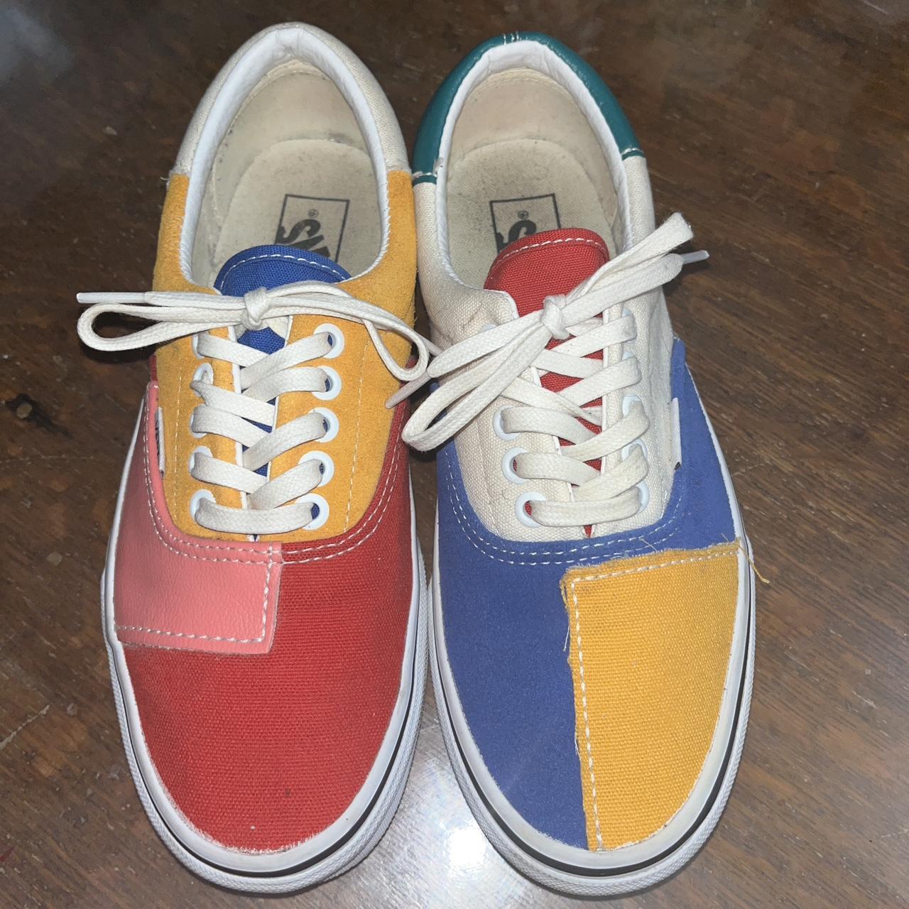 Vans canvas deals suede era