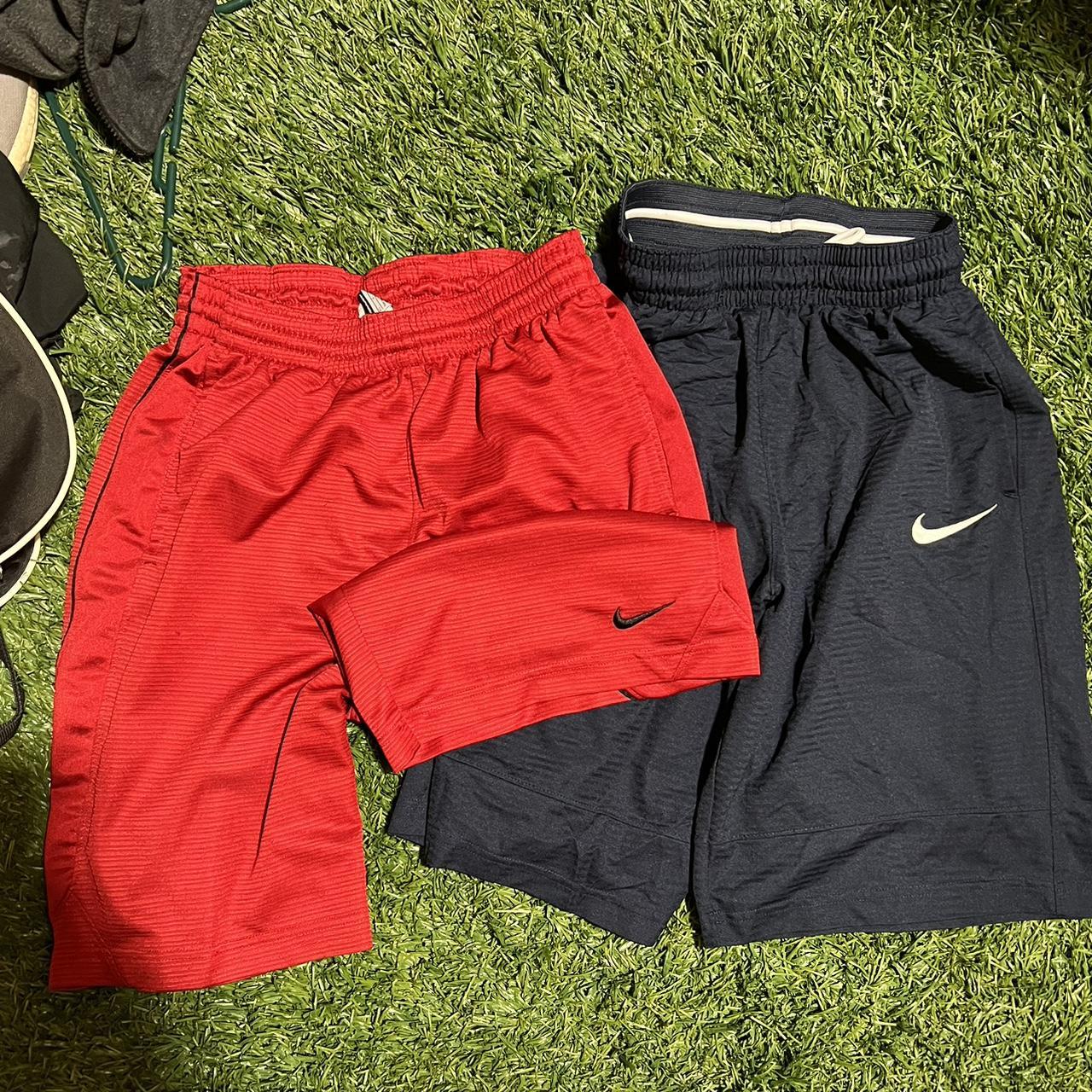 Nike Men's Navy and Red Shorts | Depop