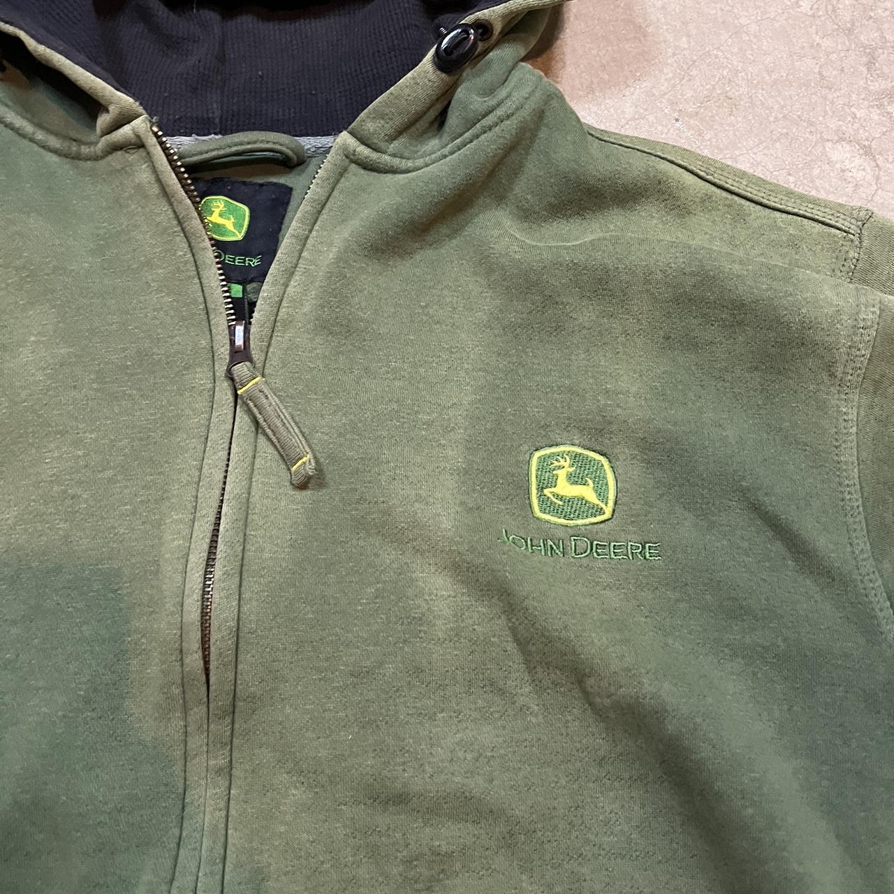 John Deere Men's Green and Yellow Jacket Depop