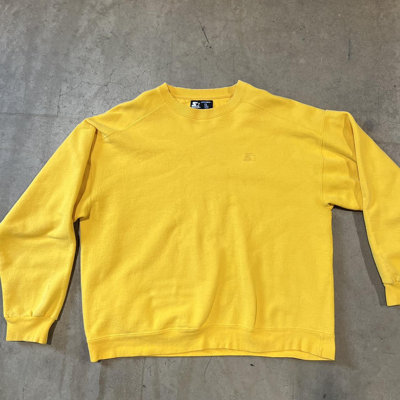 Starter Men's Yellow Sweatshirt | Depop