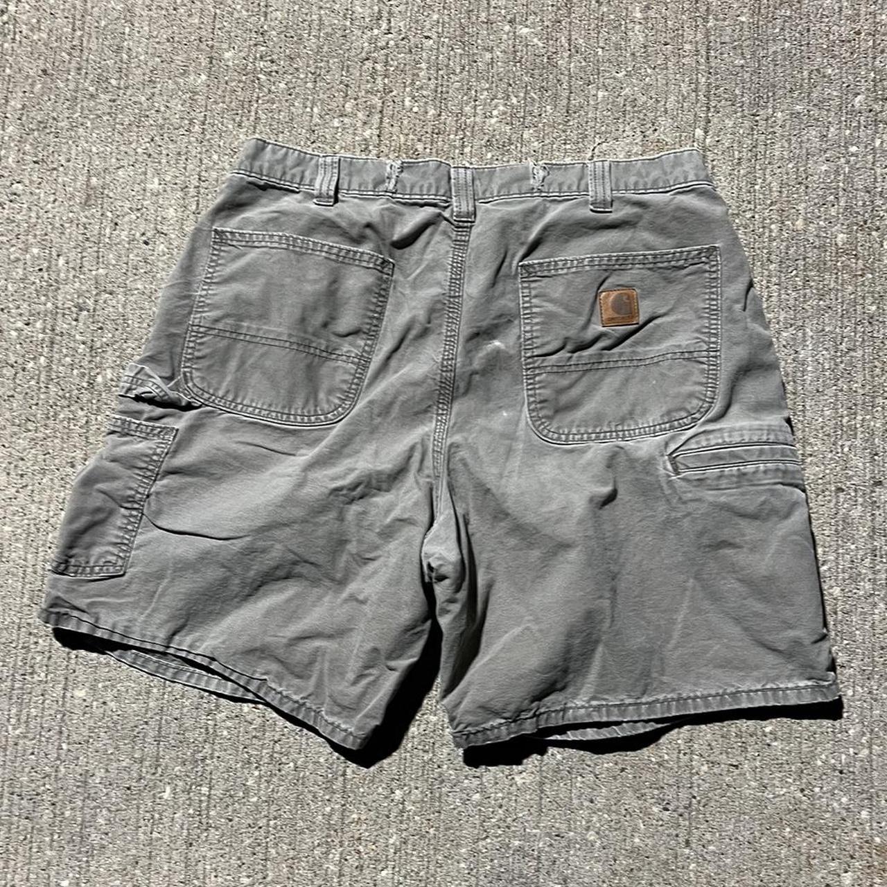 vintage carhartt shorts cargo shorts, heavy... - Depop
