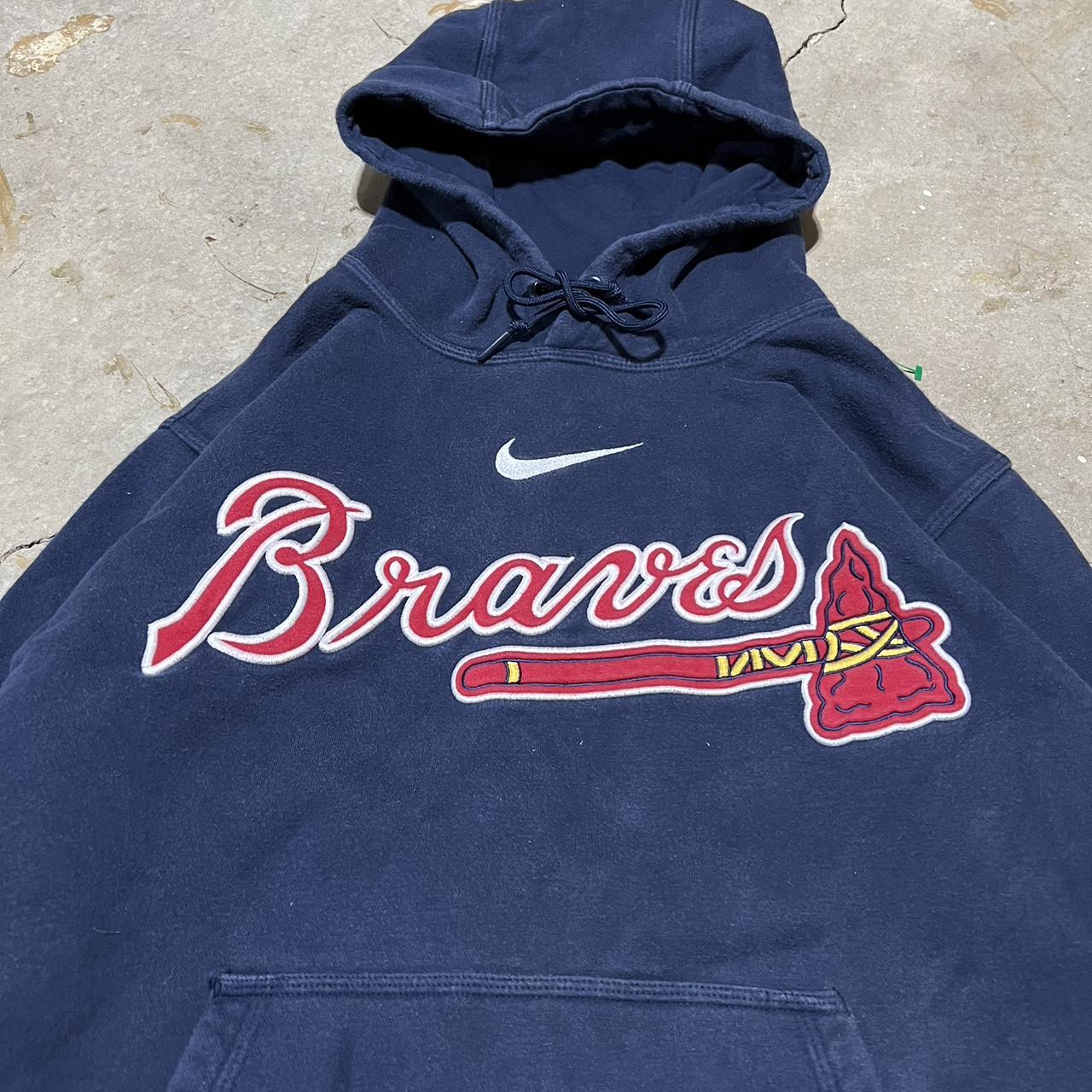 Braves Hoodie Marked as XL but fits like L - Depop