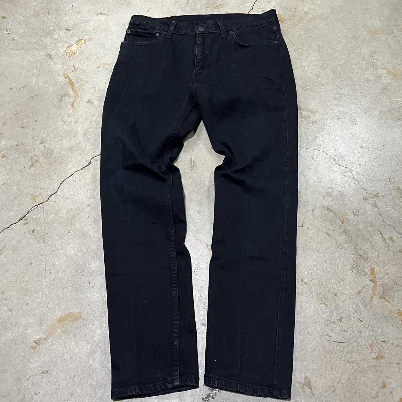 vintage black jeans baggy black jeans, nice... - Depop