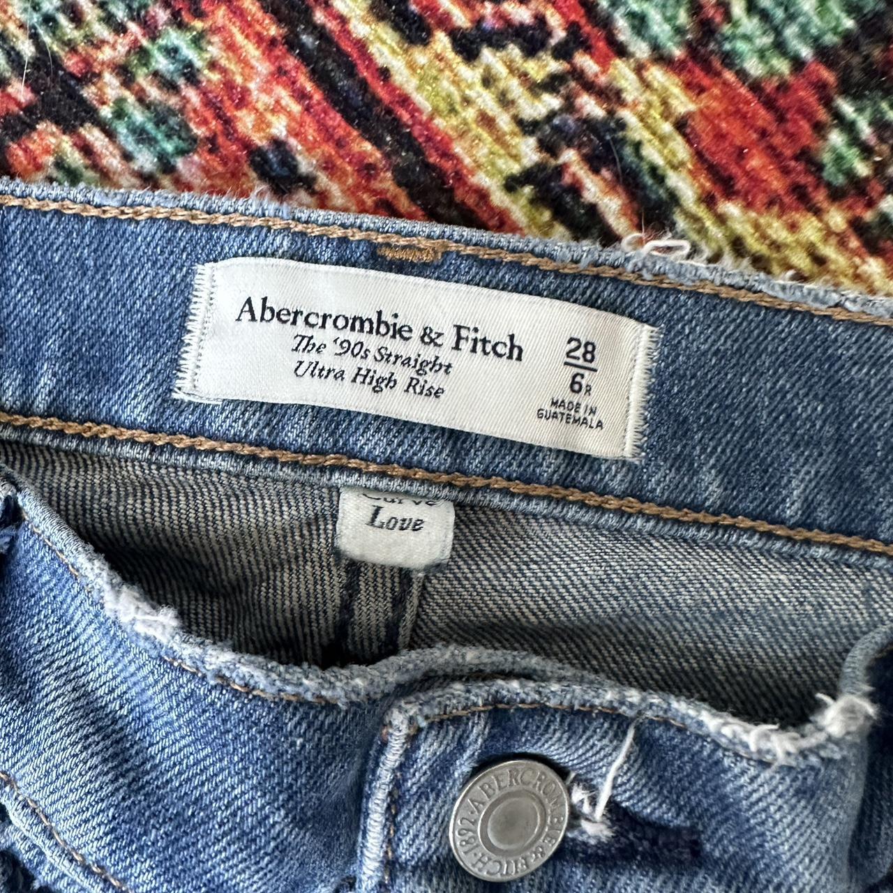 Abercrombie Ultra High Rise 90s Straight Jean Size... - Depop