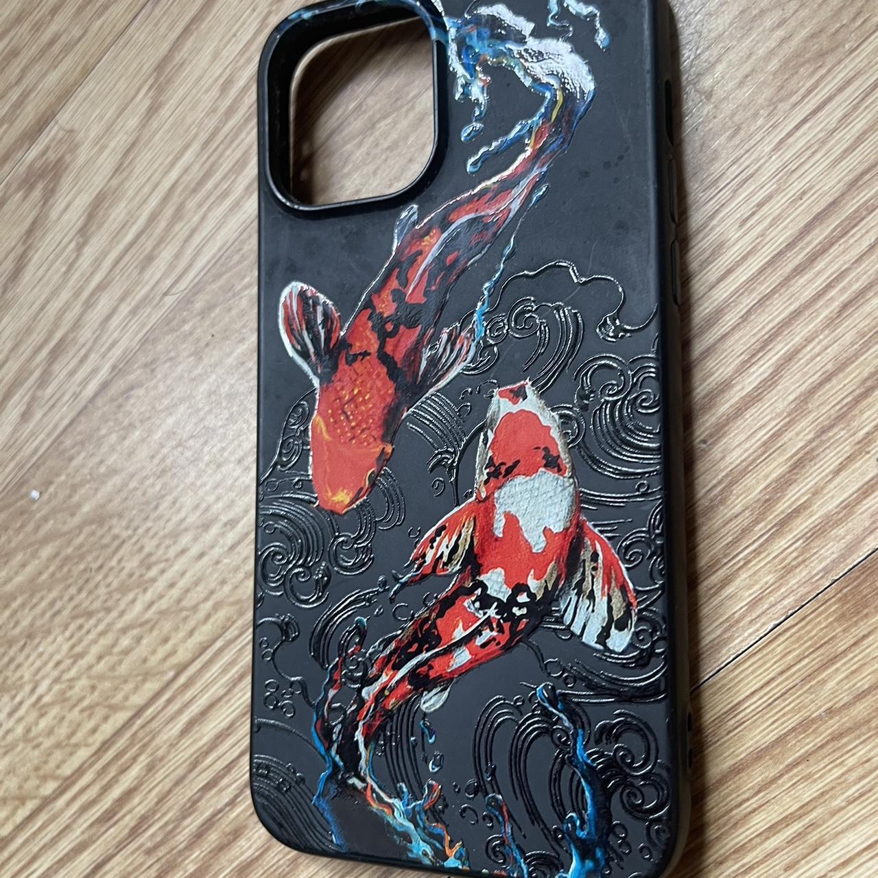 Japanese koi iPhone 12 Pro max case 3D effect Used... - Depop