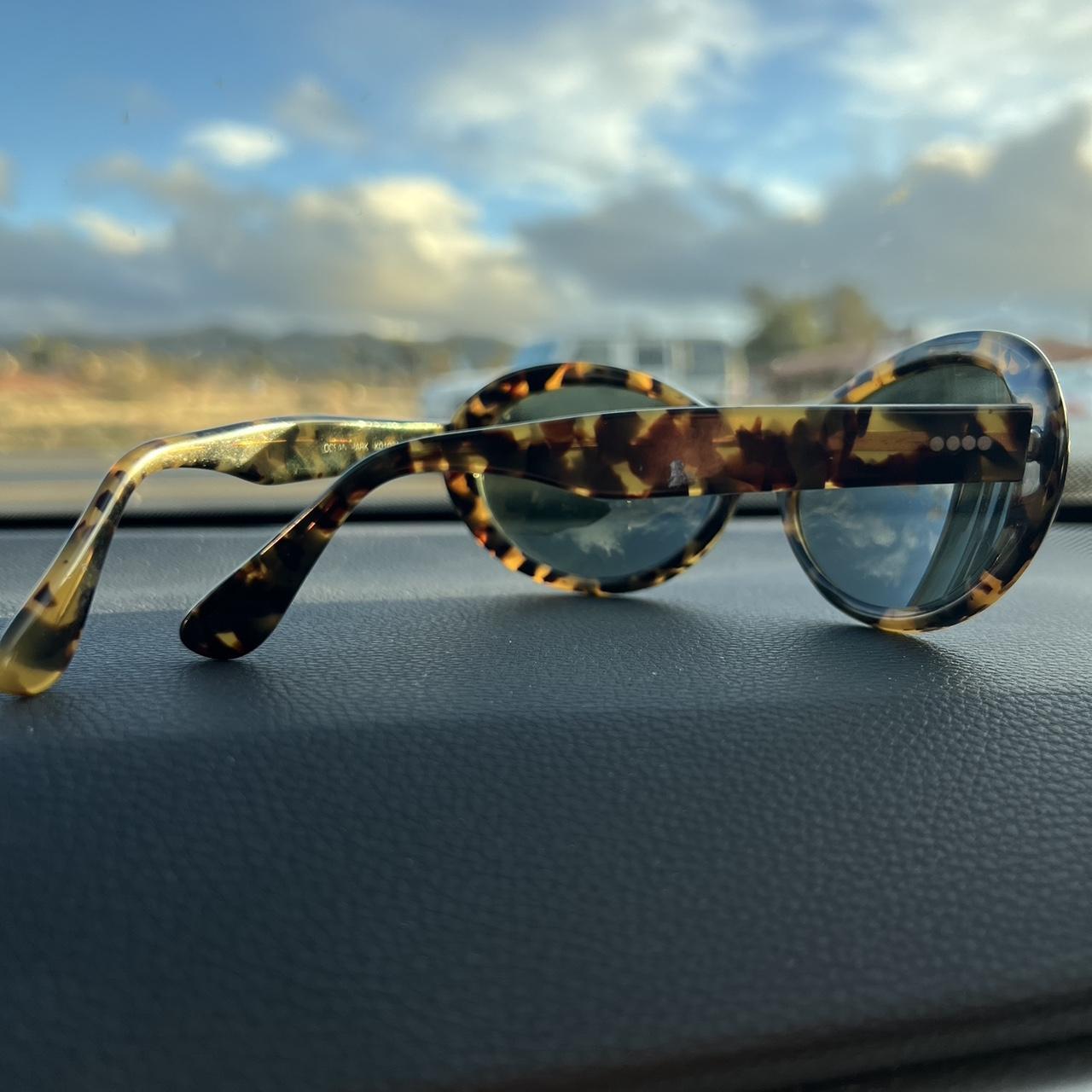 Vintage DKNY Seventh Ave K0131 Tortoise Oval Cat-Eyed Sunglasses FRAMES ONLY