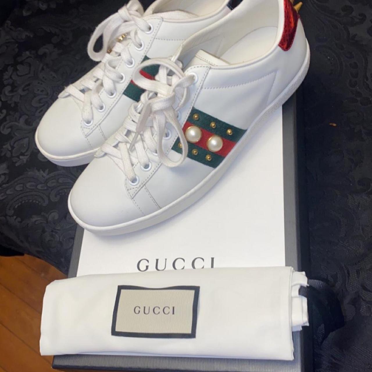 Ace studded clearance leather sneaker gucci