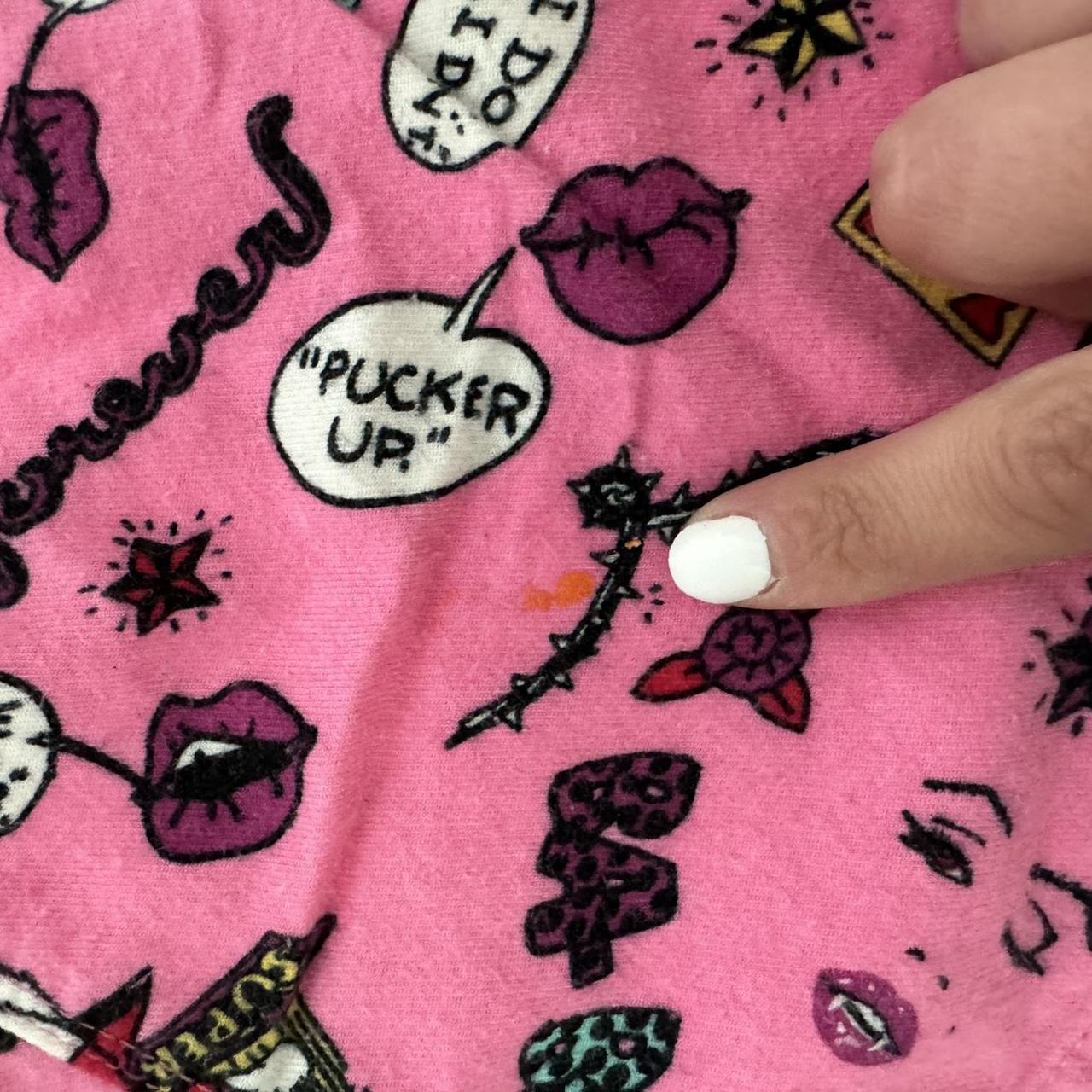 Betsey Johnson brand hot pink cartoon print pajama - Depop