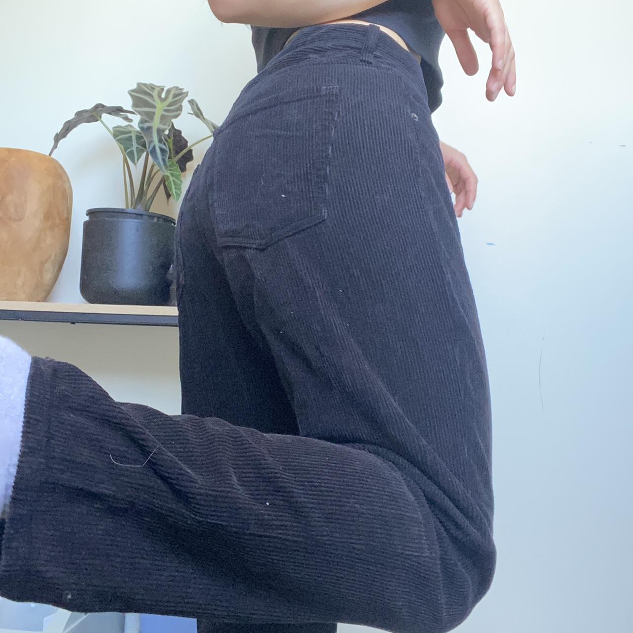 Black corduroy pants Size W30/76 cm Depop