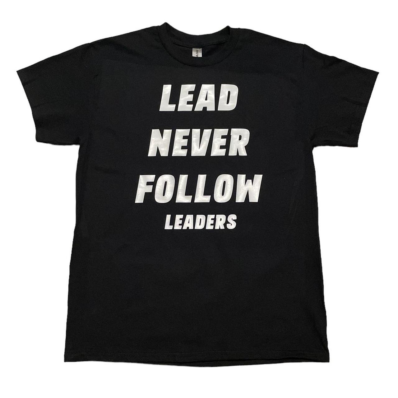 Chief keef Lead never follow t-shirt (Black) Prices - Depop