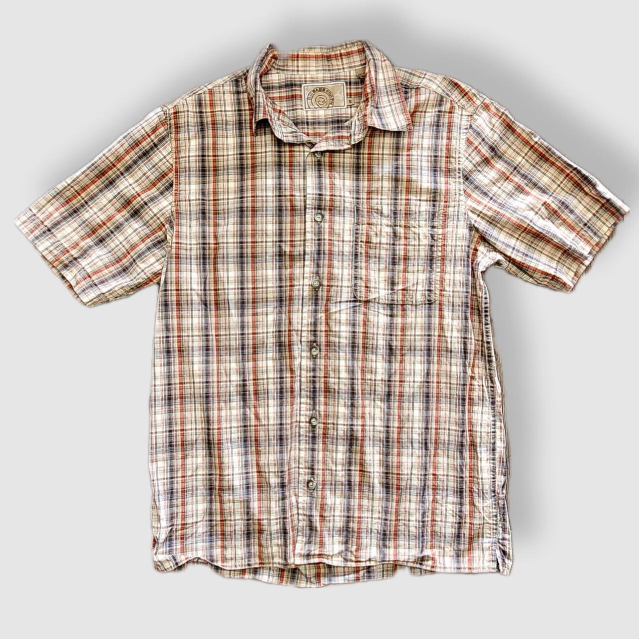 GH Bass & Co. Fishing Mens Short Sleeve Plaid Button-Down Shirt