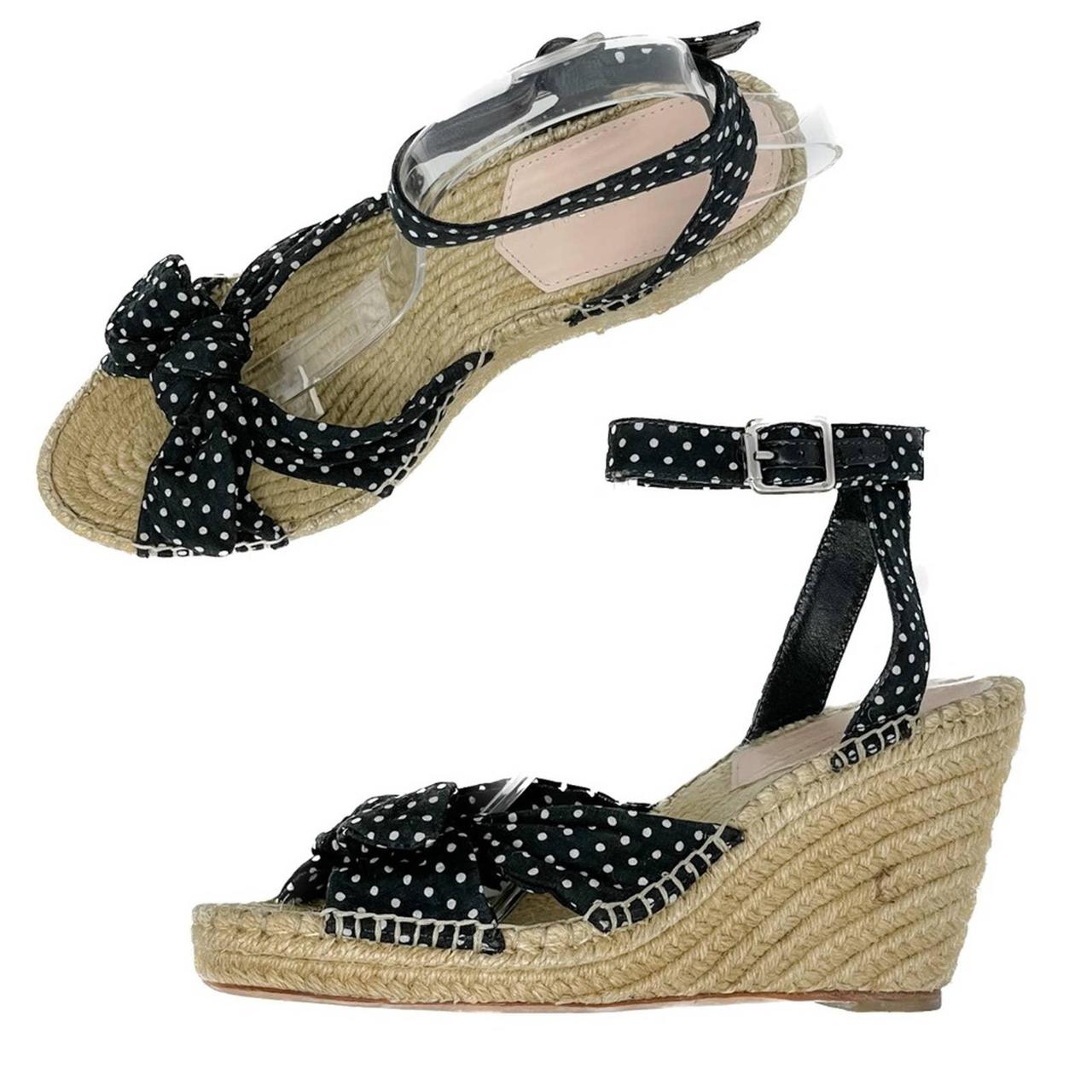 Loeffler randall tessa hot sale bow wedge espadrilles