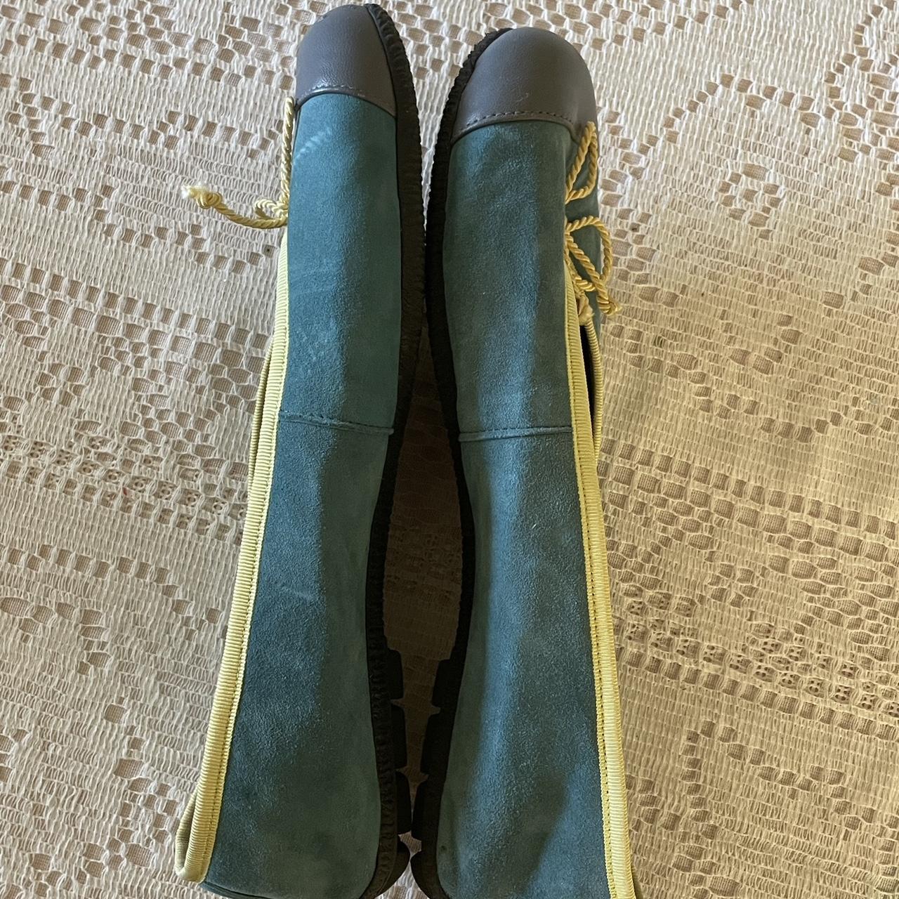 Kokua vintage y2k teal and yellow flats with Depop