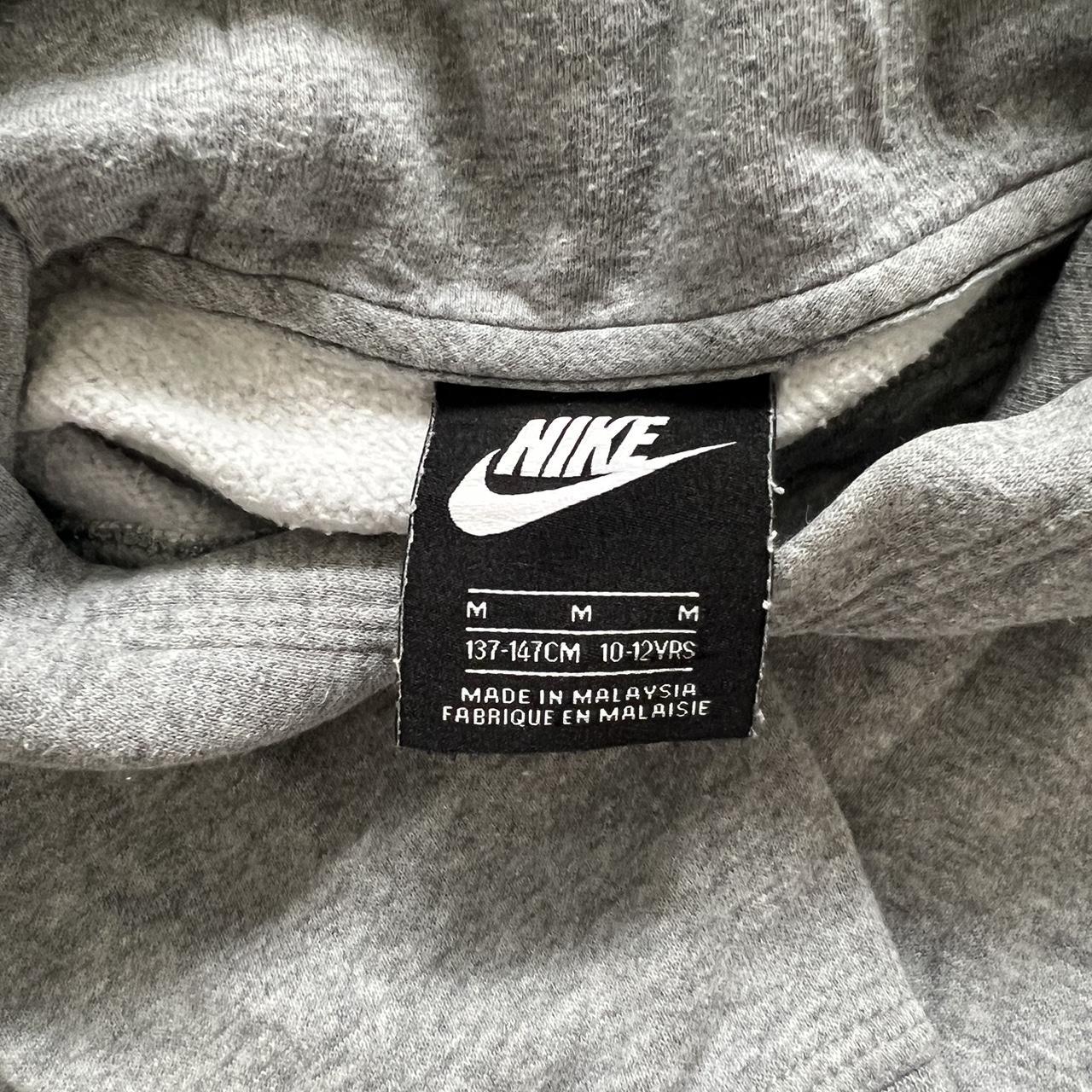 kids medium grey nike hoodie worn a a fair few times... - Depop